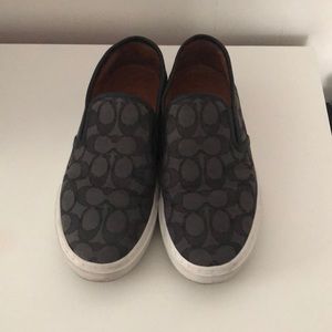 ONLY WORN INCE COACH SLIP ONS